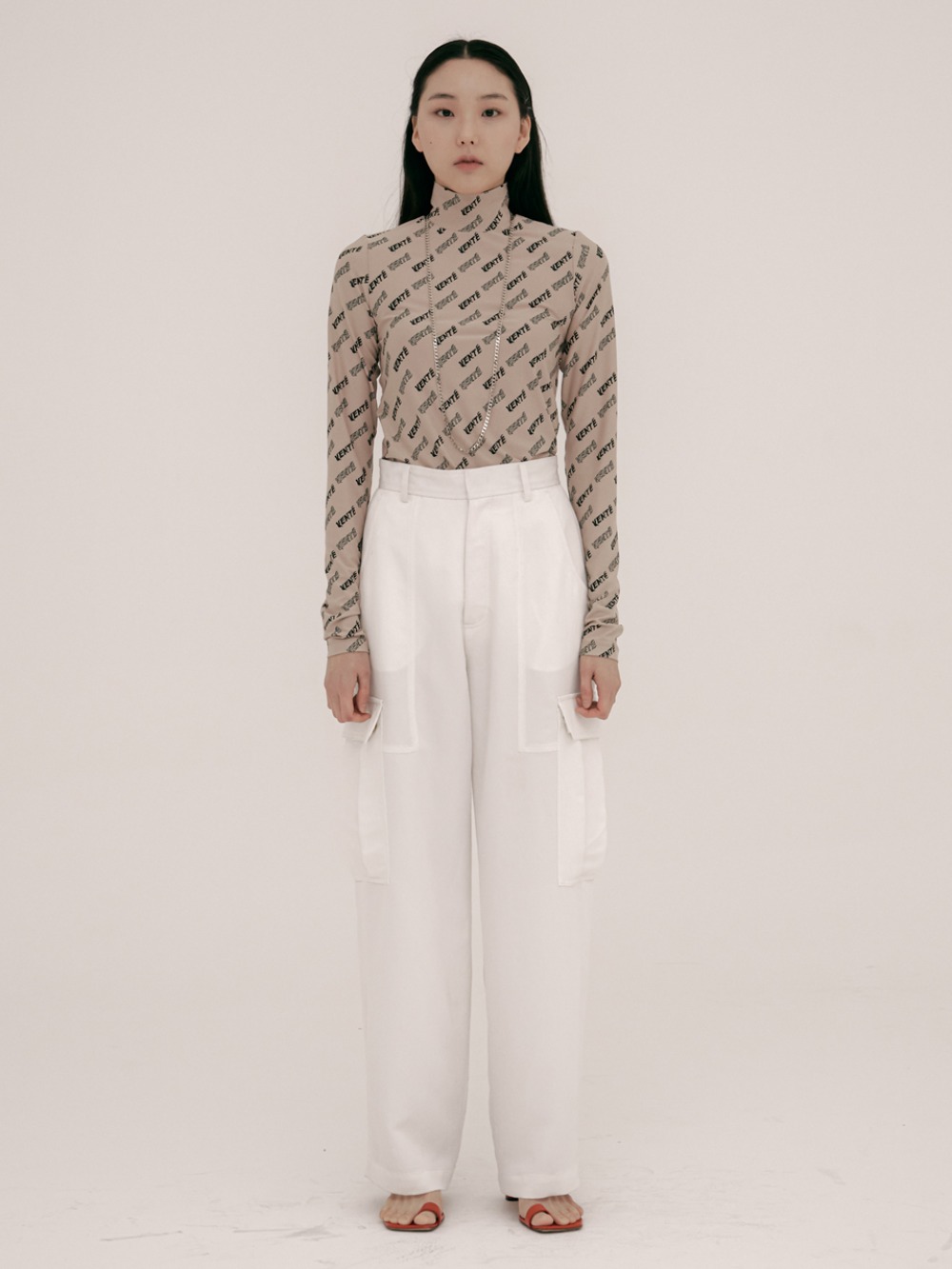 White wide cargo pants (-50%)